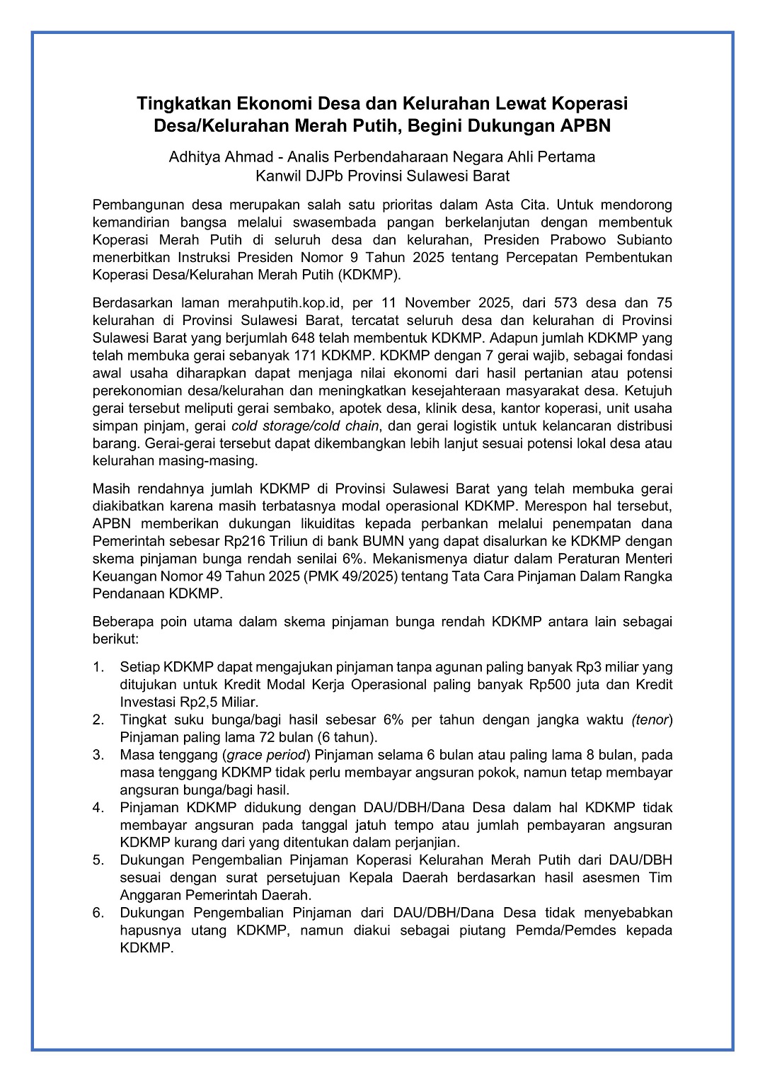 Tingkatkan Ekonomi Desa dan Kelurahan Lewat Koperasi Desa/Kelurahan Merah Putih, Begini Dukungan APBN